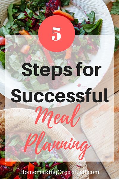 5 Steps for Successful Meal Planning - Homemaking Organized