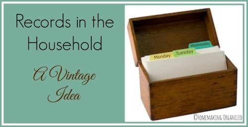Records in the Household – A Vintage Idea A Homekeeping Card File