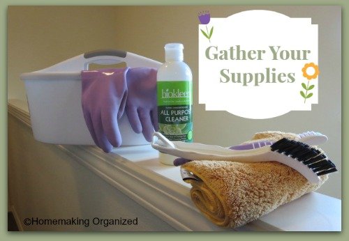Gather Spring Cleaning Supplies