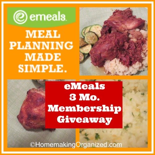 eMeals Monthly Menu Planning Program Review and 3 Month Giveaway {CLOSED}