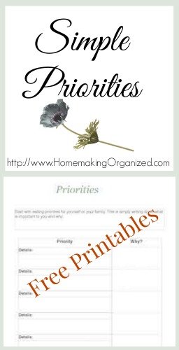 Simple Priorities Form {Free Printable}