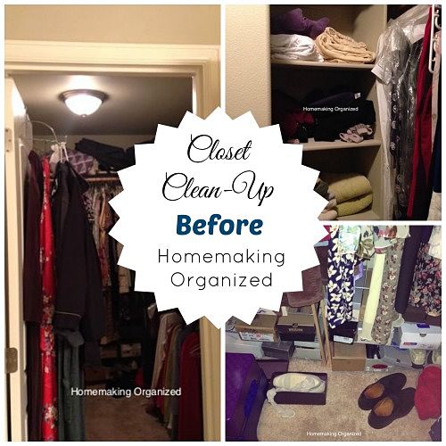 Closet Clean Up Before