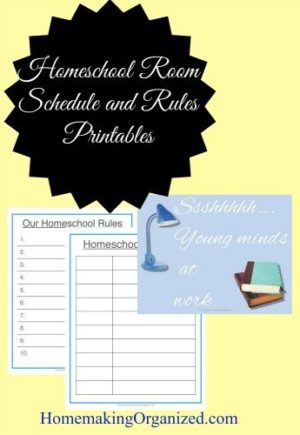 Homeschool Room Schedule and Rules Printables - Homemaking Organized