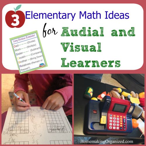 3 Elementary Math Ideas for the Visual and Audial Learner