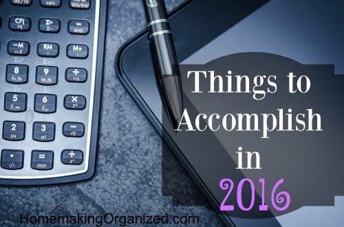 Things to Accomplish in 2016