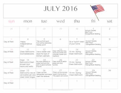 July-Cleaning-Calendar-2016