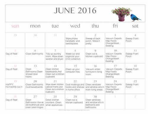 June-Cleaning-Calendar-2016