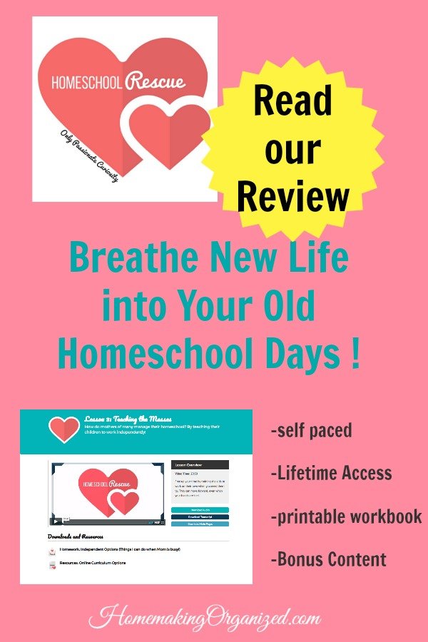 Bring it Back from the Brink with Homeschool Rescue a Homeschool Review Crew Review