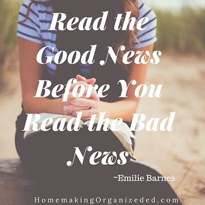 Read the Good News Before Your Read the Bad News