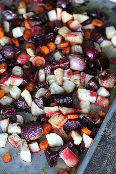 Roasted Root Vegetables from Nourishing Holiday
