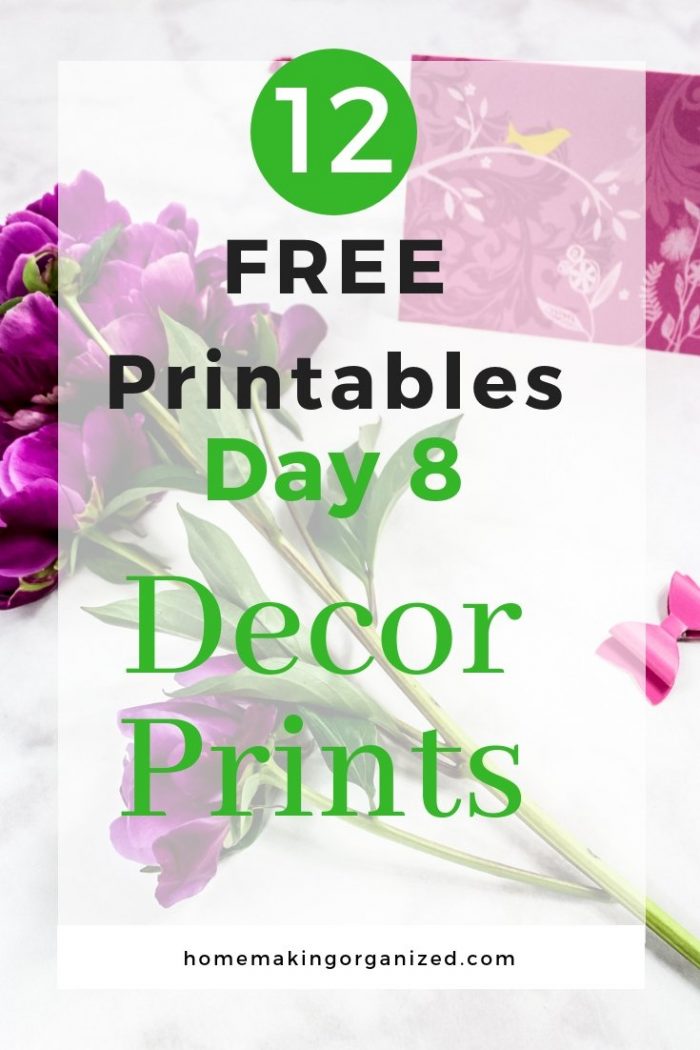 12 Days of Free Printables Day 8 Wall Decor