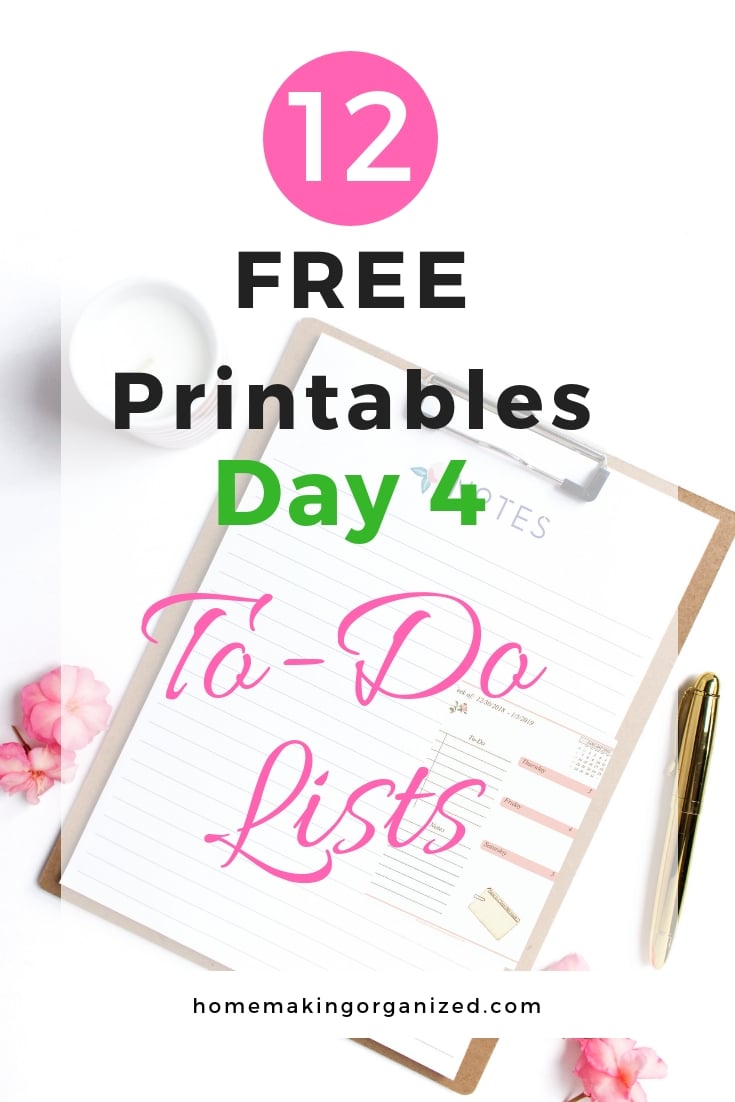 Free To Do Lists to Add to Your Planner