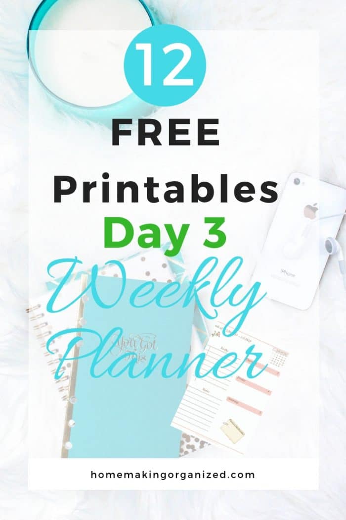 Free Weekly Planner Pages Printables