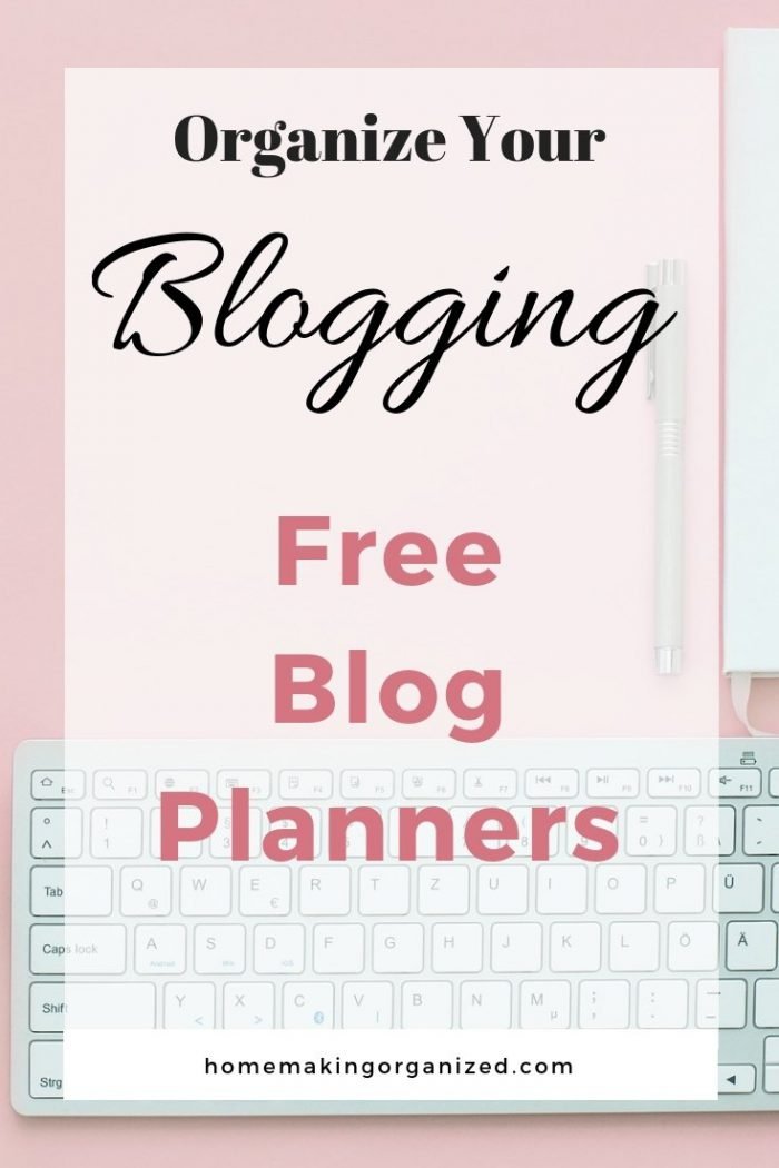 Organize Blogging with a Planner