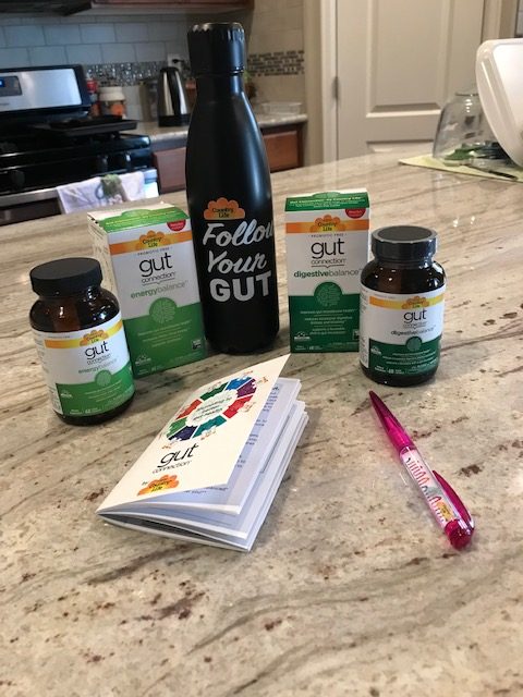 Gut Connection Package  with Energy, Digestive Balance, Journal, and Follow your Gut bottle.