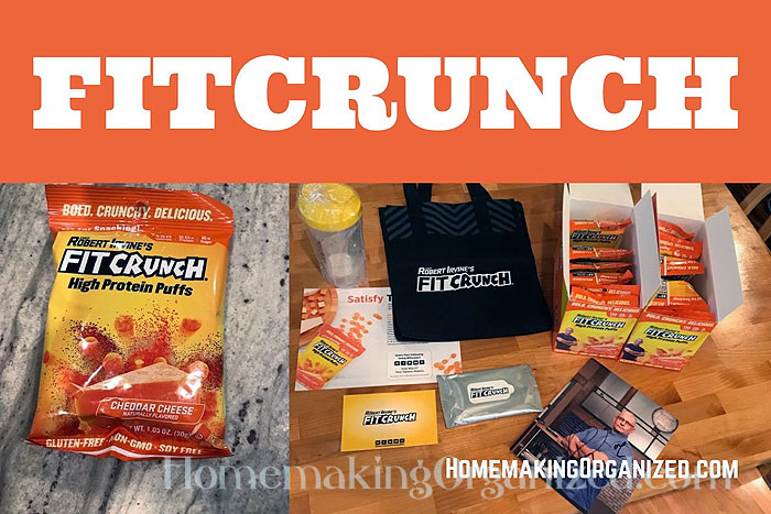 FITCRUNCH Cheddar Cheese High Protein Puff a tasty healthy treat from Robert Irvine. 
