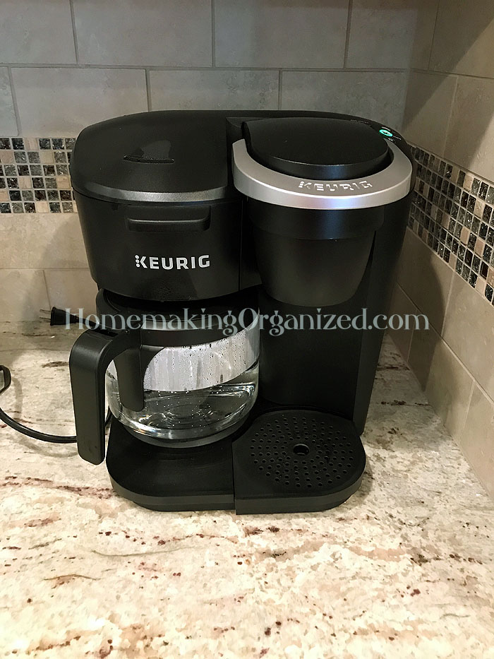 The Keurig® K-Duo EssentialsTM Coffee Maker after being set up in it's home in my kitchen. 