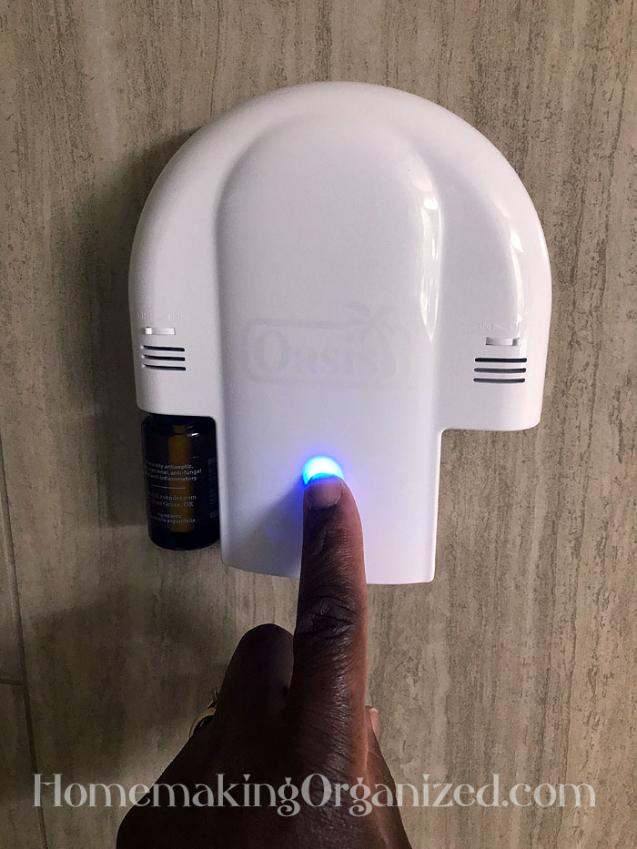 Turning on the Shower Diffuser