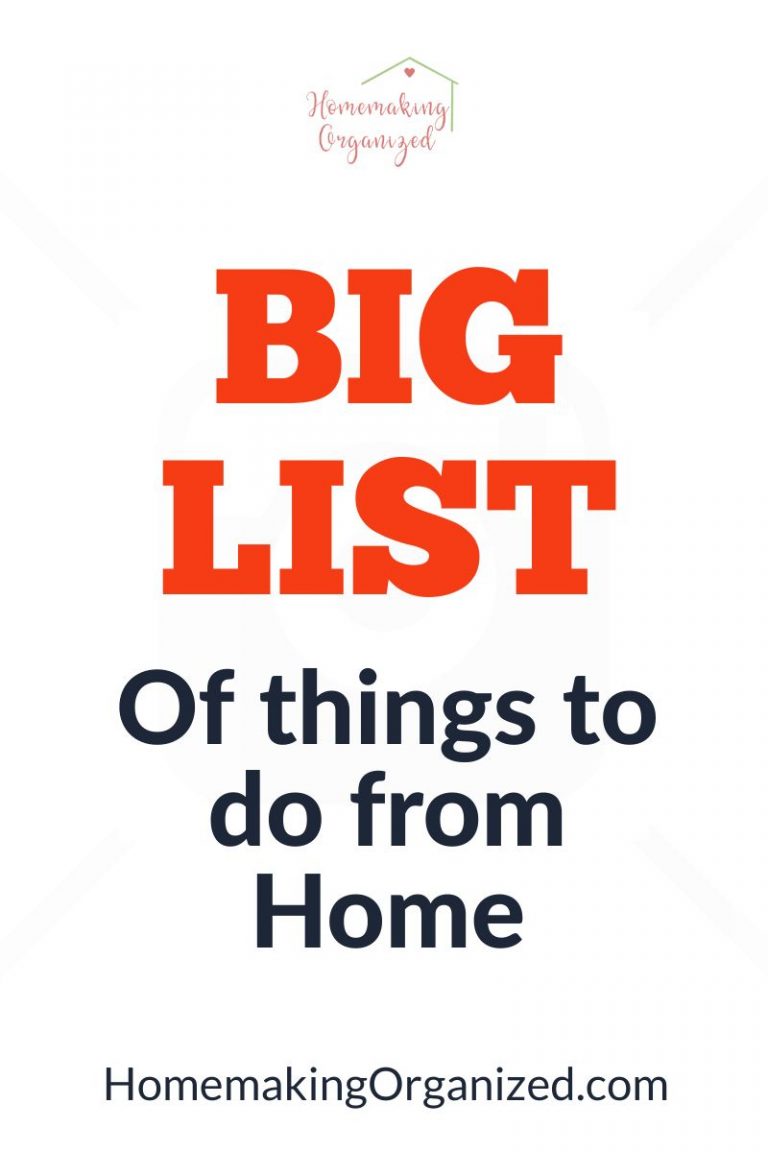 BIG List of Activities to Do for Kids and Families to do From Home